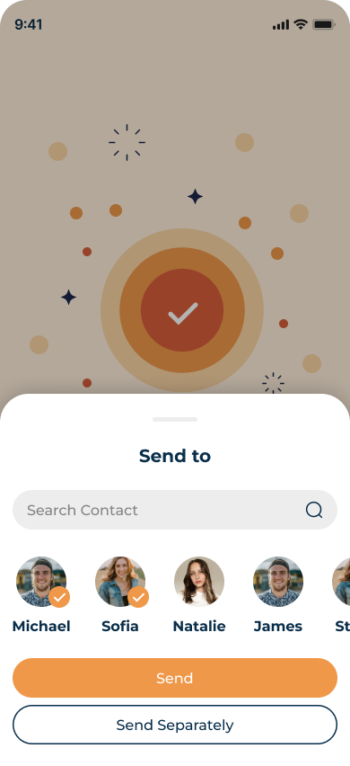 Send story to contacts